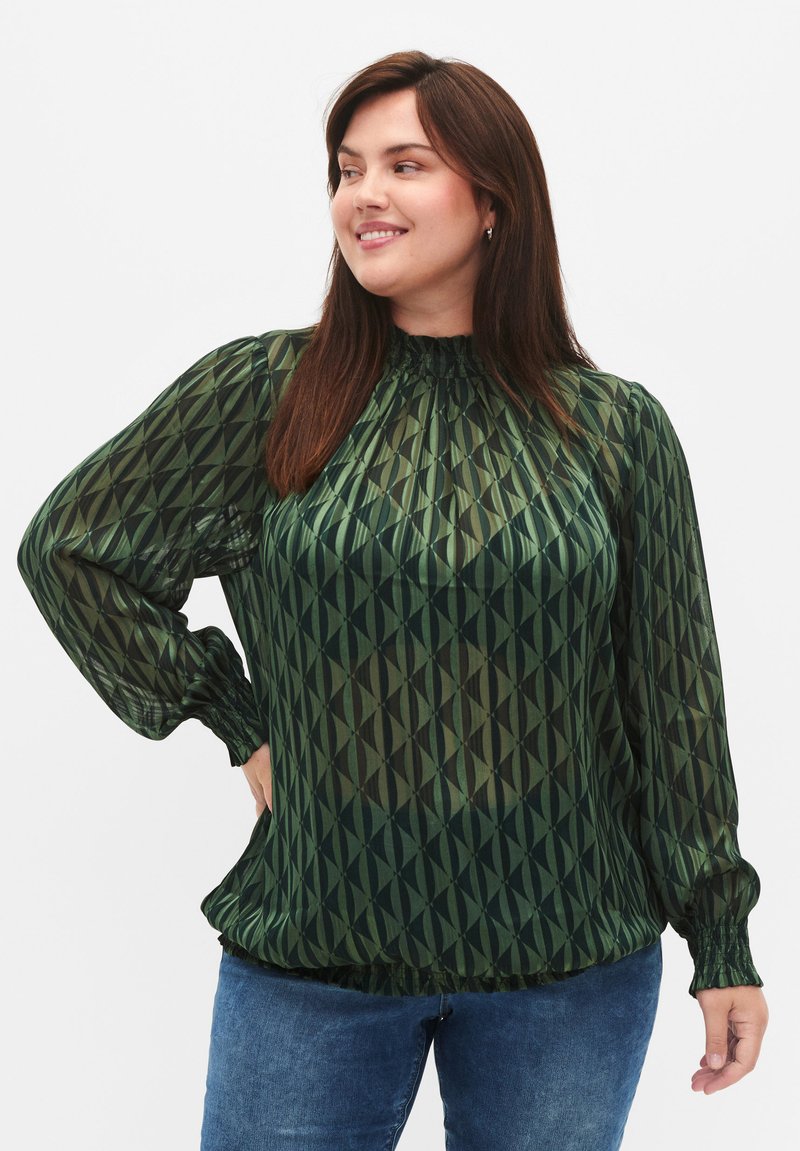 Ema Elise Mw Smock Skirt Artichoke Green Aop
