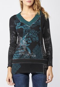 Koroshi Top s dlouhým rukávem - turquoise