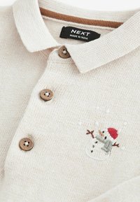 Next CHRISTMAS-REGULAR FIT - Top s dlhým rukávom - ecru santa snowman