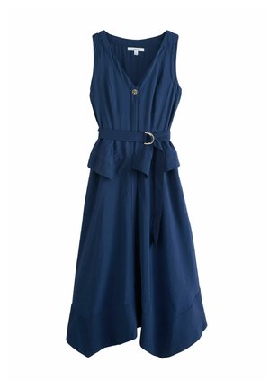 Next, REGULAR FIT - V-NECK 2 IN 1 HANKY HEM MIDI DRESS . - Maxikleid - blue