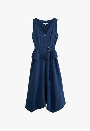 Next, REGULAR FIT - V-NECK 2 IN 1 HANKY HEM MIDI DRESS . - Maxikjoler - blue