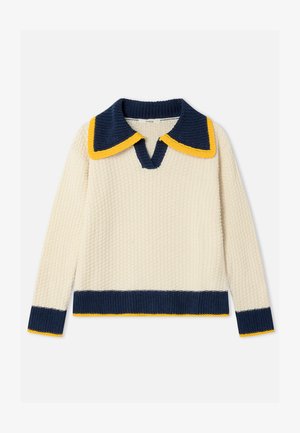 Dr. Bloom, SWEATER MATCH CRUDO - Πουλόβερ - ecru