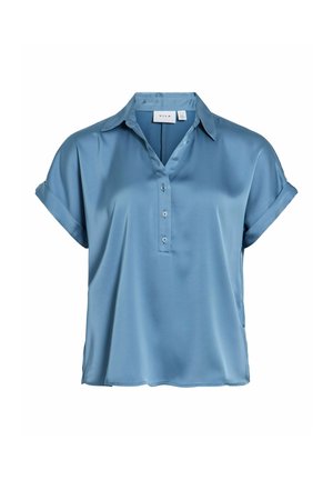 VILA, VIENNA RAVENNA S/S TOP - NOOS - Bluse - cyaneus