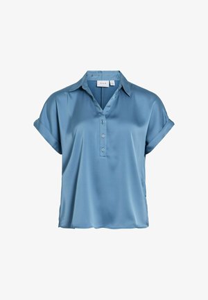 VILA, VIENNA RAVENNA S/S TOP - NOOS - Bluse - cyaneus