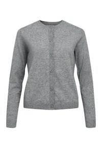 OBJTHESS LS NOOS - Cardigan - medium grey melange