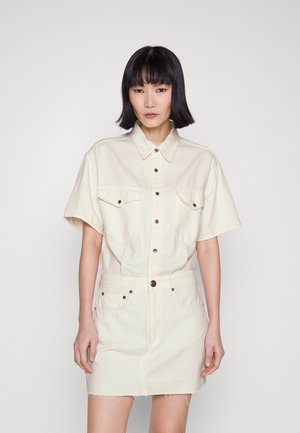 rag & bone FEATHERWEIGHT LILAH MINI DRESS - Denimové šaty - ecru