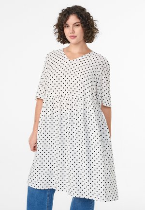 Kasdienė suknelė - b white w b dot