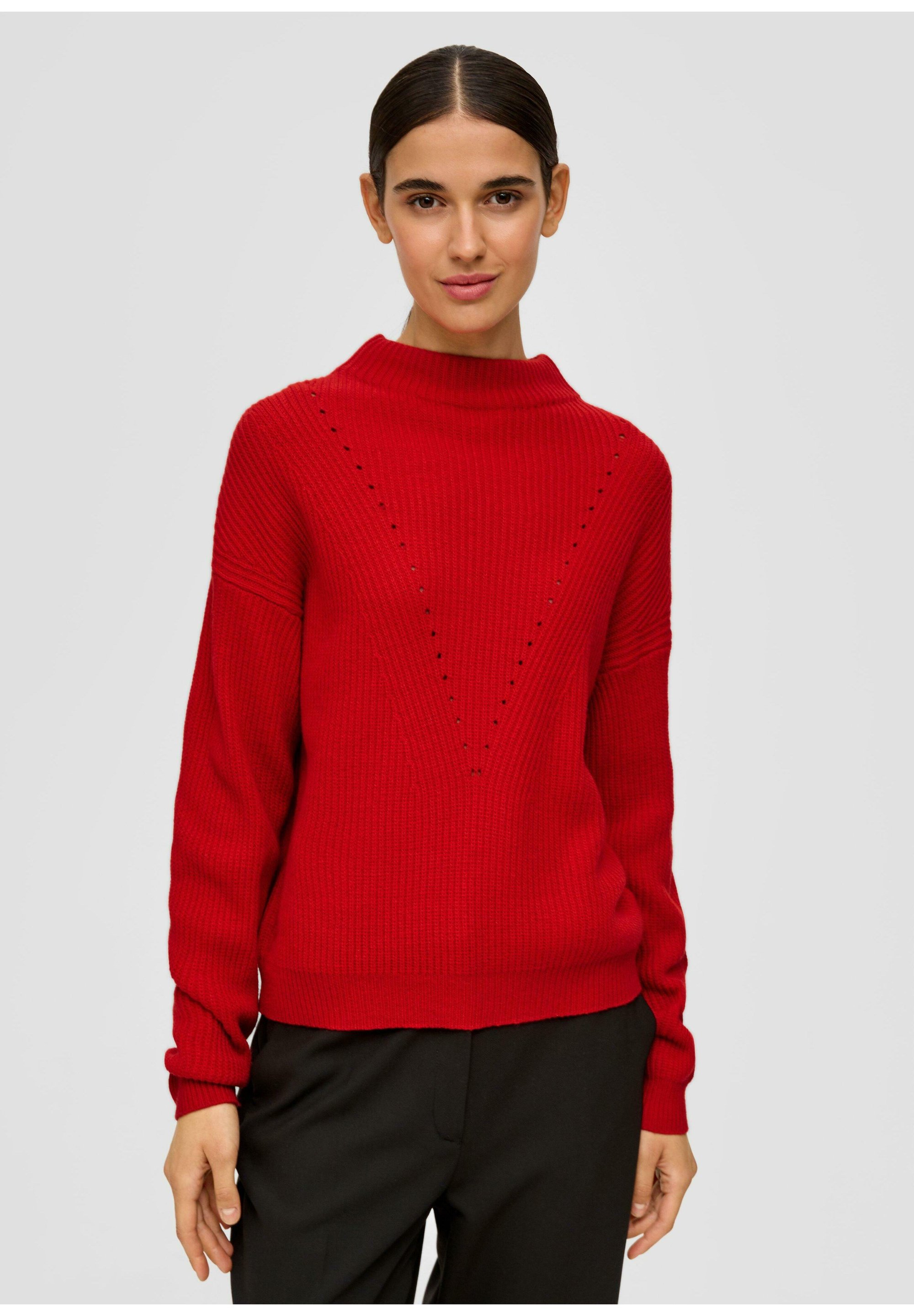 Stehkragen S Oliver Strickpullover Damen Pulli S Oliver Damen