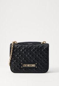 LAMINATED QUILTED BAG - Cross body bag - nero