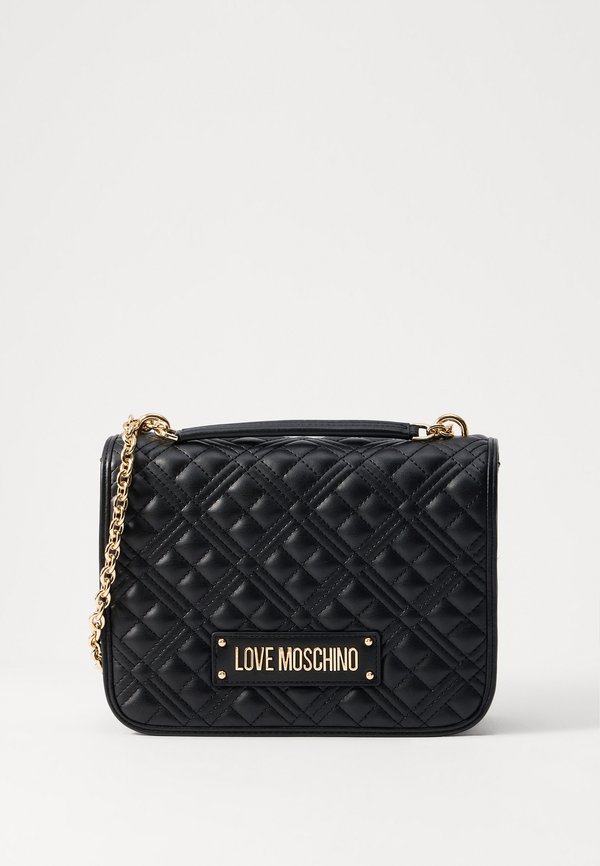 LAMINATED QUILTED BAG - Cross body bag - nero2