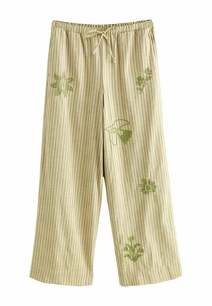 Next EMROIDERED  - Stoffhose - sage green