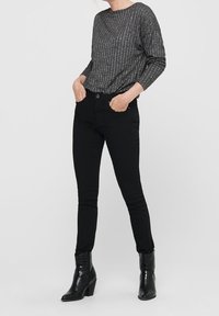 ONLY Strickpullover - mottled dark grey