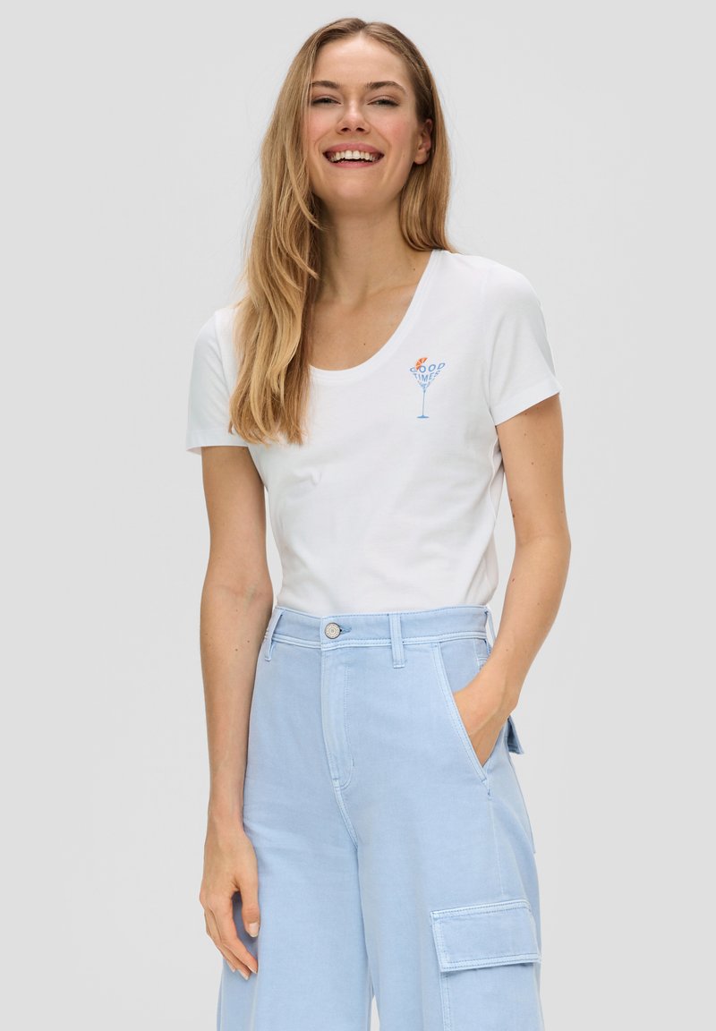 s.Oliver SLIM-FIT - T-Shirt basic - weiß
