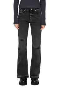 QS Flared Jeans - dunkelgrau
