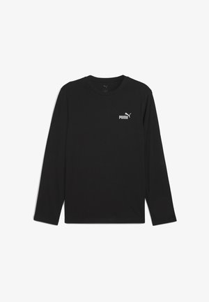 Melnas garām piedurknēm krekls, izgatavots no kokvilnas ar apaļu kakla izgriezumu. Uz kreisās krūšu zonas ir neliels balts Puma logo. Gluda tekstūra.