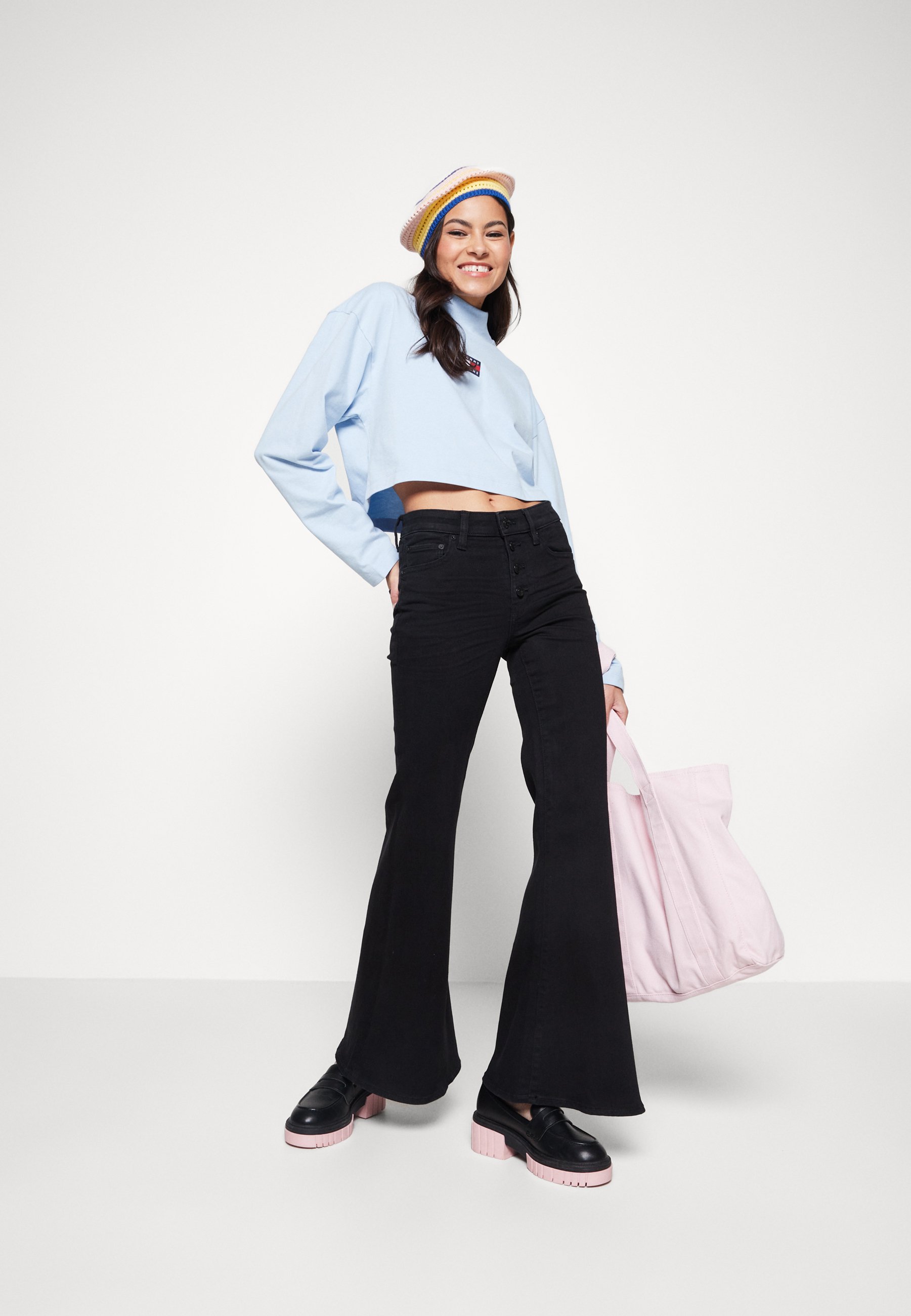American Eagle FESTIVAL FLARE JEANS - Bootcut jeans - black/zwart - Zalando .nl