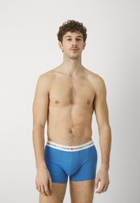 Tommy Hilfiger SIGNATURE 3P TRUNK PRINT - Úzké boxerky - blue spell/olympic green