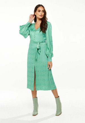 70S STYLE JACQUARD IN WITH SLIT - Day dress - green