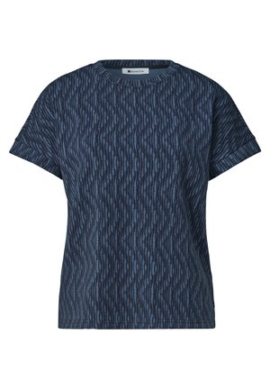 Street One, T-SHIRT IM SILK-LOOK MIT RUNDHALS - T-shirt imprimé - ashen blue