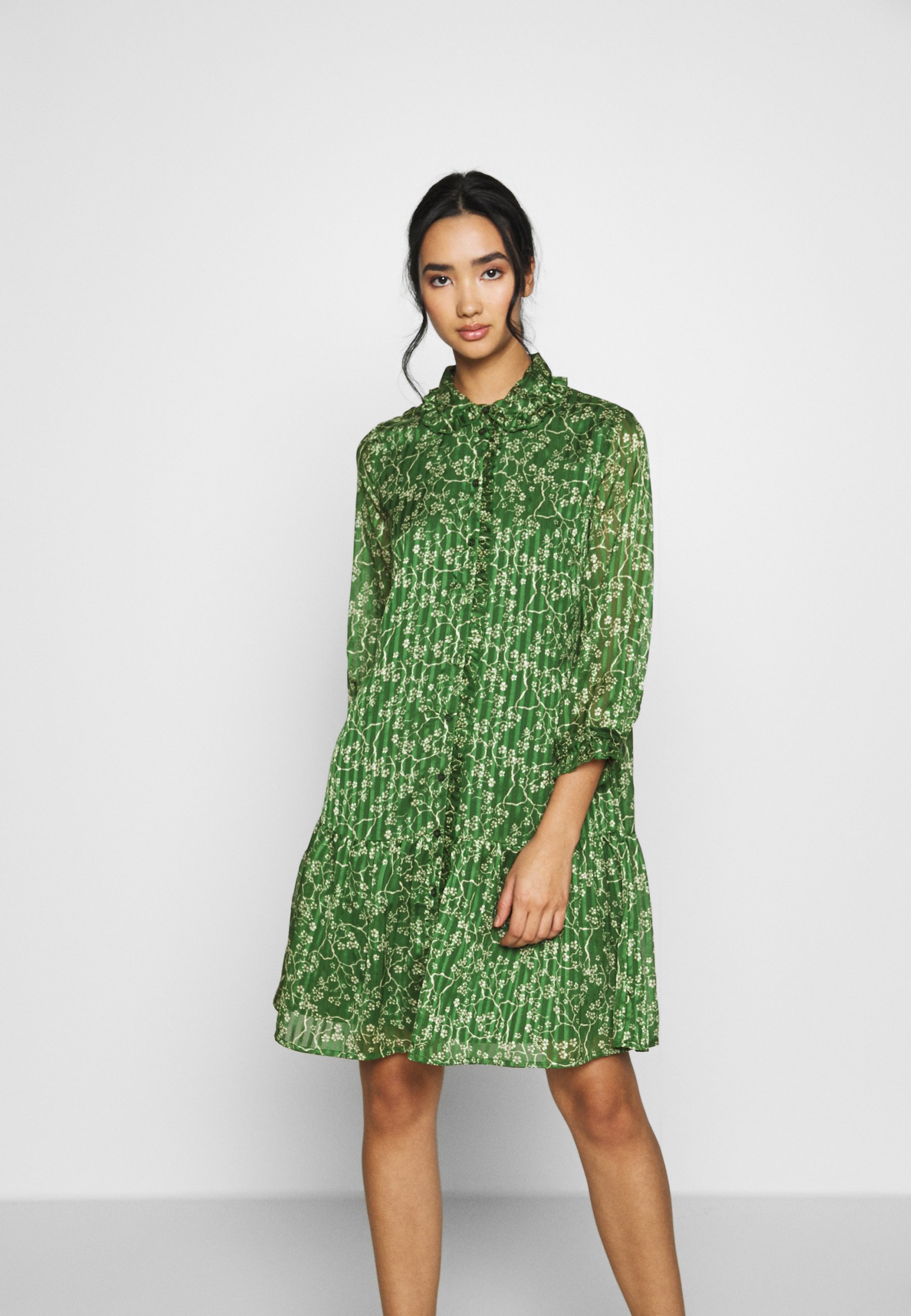 Yas Shirt Dress Blusenkleid Greener Pastures Grun Zalando De 