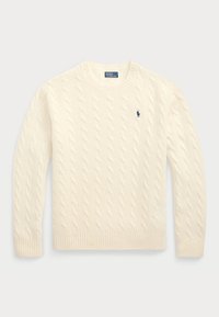 CABLE WOOL CASHMERE CREWNECK SWEATER - Džemperis - authentic cream