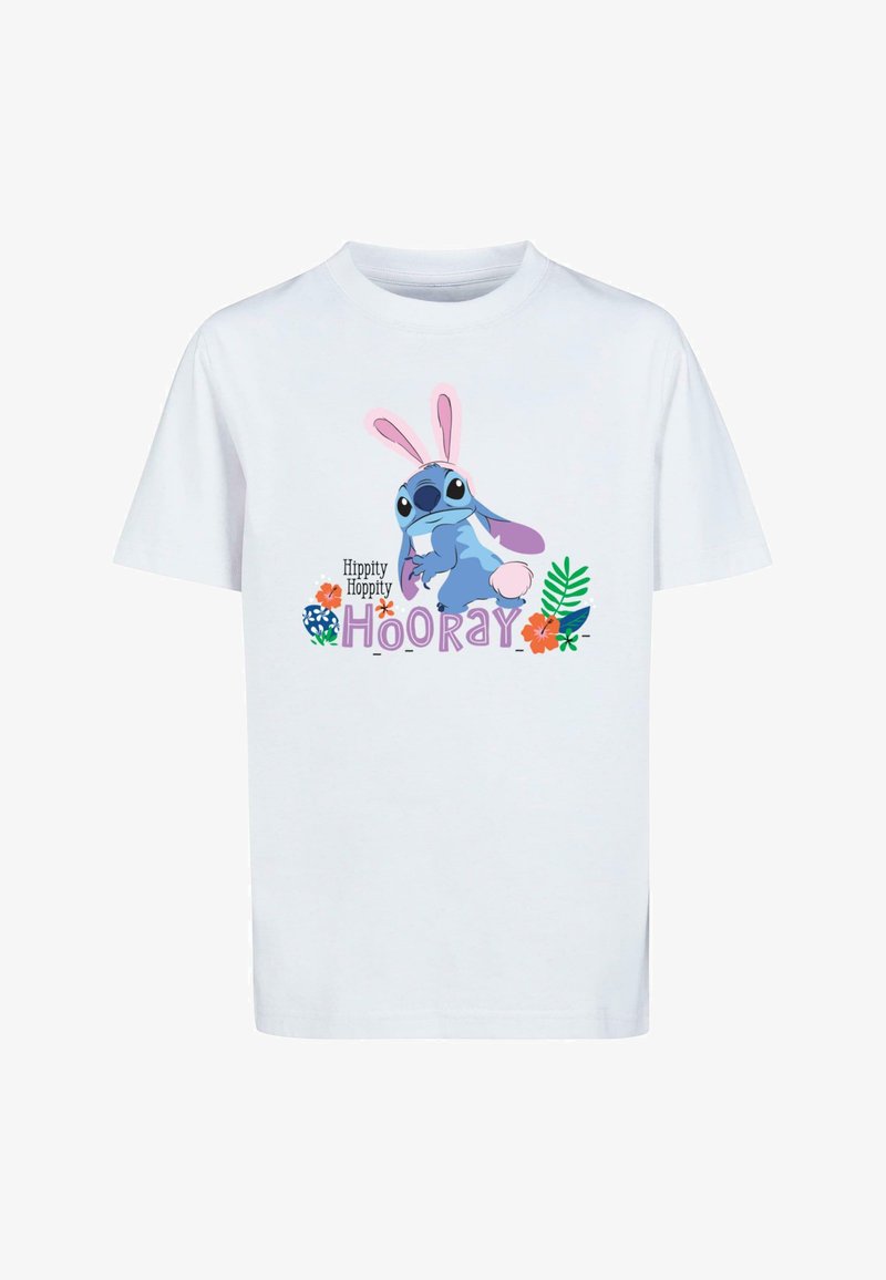 ABSOLUTE CULT LILO AND STITCH - HIPPITY HOOP STITCH - Apdrukāts T-krekls - white