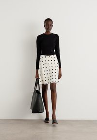 Marc Cain A-lijn rok - white/black