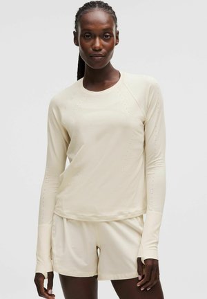 Pikkade varrukatega topp - light ivory light ivory
