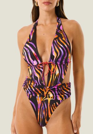 4Giveness, INTERO INCROCIO HYPNOTIC ZEBRA - Costume da bagno - multicolor