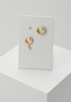 ROPE CHAIN DROP EAR PARTY 3 PACK - Earrings - pale gold-coloured