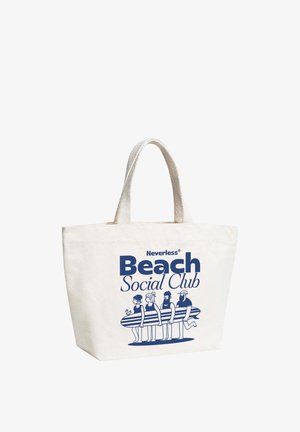 Neverless, STRANDTASCHE SHOPPER - DESIGN BEACH SOCIAL CLUB – CANVAS TOTE UNISEX - Beach accessory - natur