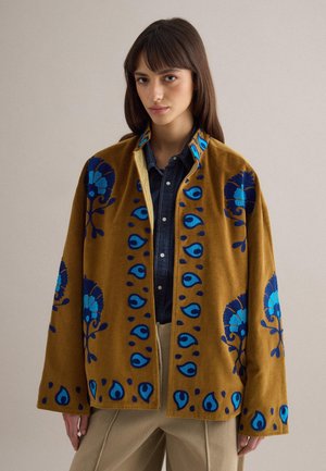 WITH EMBROIDERY - Leichte Jacke - sky blue brown