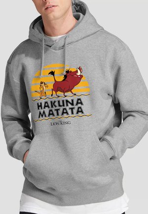 Disney LION KING PUMBAA TIMON - PRINT - Hoodie - mottled grey