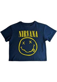 Paradiso Clothing NIRVANA FLOWER SNIFFIN - Print T-shirt - blue