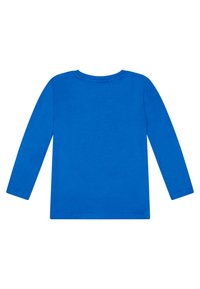 Koszula z długim rękawem w jasnoniebieskim kolorze, wykonana z bawełny. Posiada okrągły dekolt i prosty krój, bez widocznych wzorów czy akcentów.