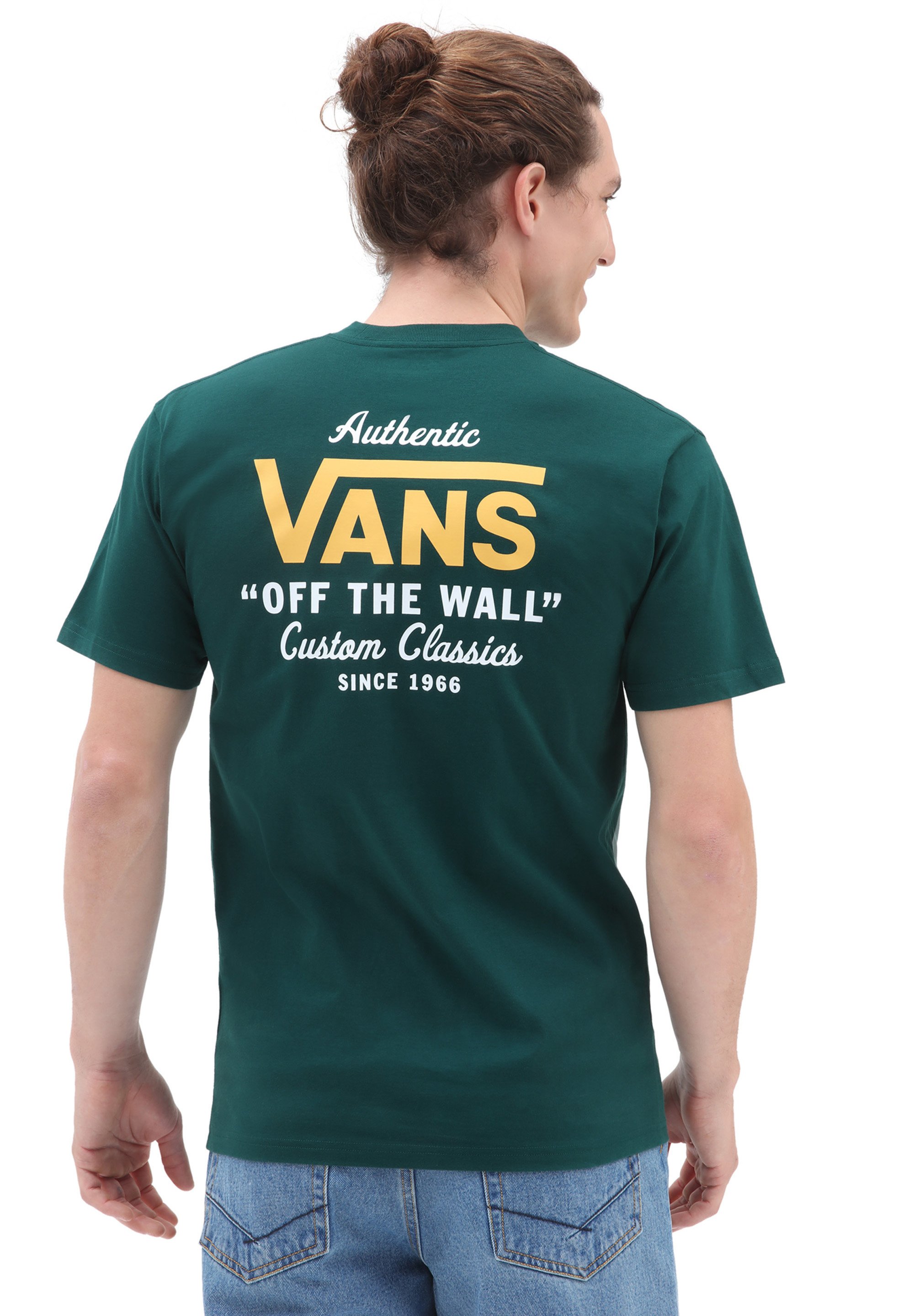 Vans MN HOLDER ST CLASSIC - T-shirt print - medium green/lichtgroen -  Zalando.nl