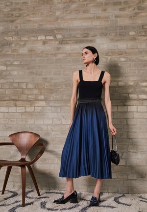 CREPE PLEATED TANK DRESS - Robe de jour - dark teal/black