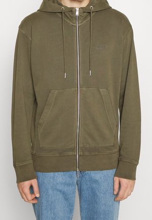 Sweater met rits - dark green