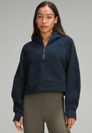 SCUBA OVERSIZED HALF-ZIP - Jersey con capucha - true navy