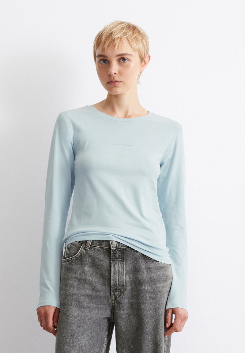 Marc O'Polo DENIM LOGO - Tops ar garām piedurknēm - light blue