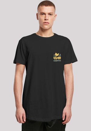 WOODSTOCK BRUST LOGO - Print T-shirt - black