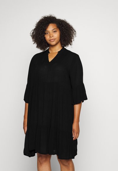 Kaffe Curve Tunica Donna Taglie Forti, Maniche 3/4, Vestibilità A Trapezio, Tessuto Morbido, Stile Elegante Quotidiano
