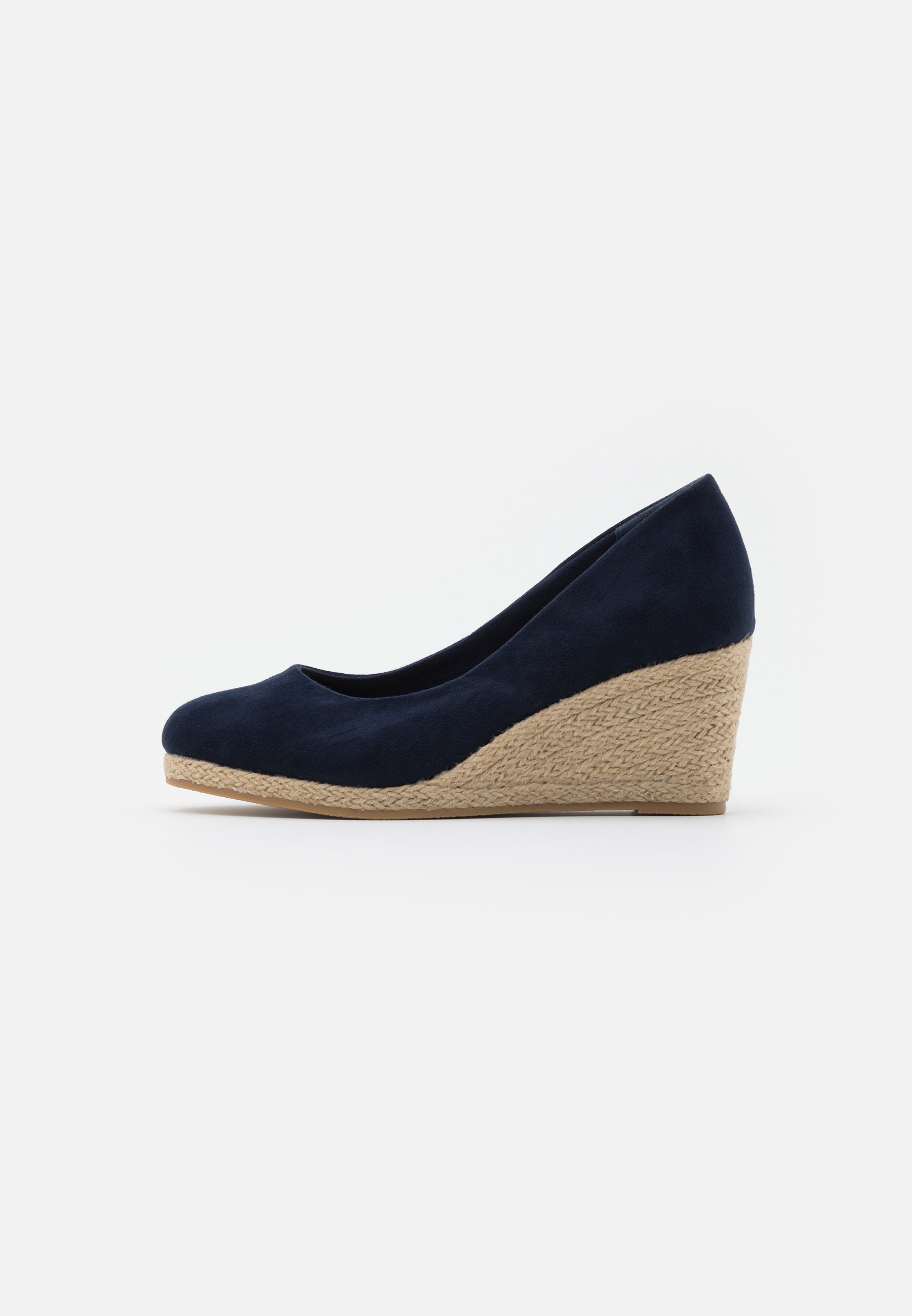 navy wedge court shoes