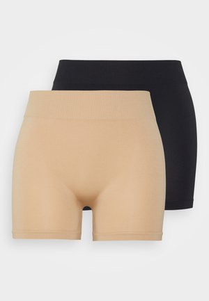 VMJACKIE SEAMLESS MINI SHORTS 2 PACK - Lenjerie modelatoare - black/tan