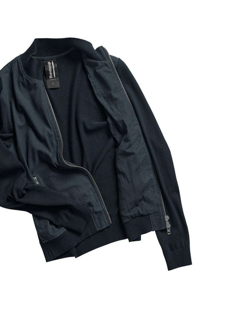 Bomboogie Leather jacket ink blue/blue Zalando