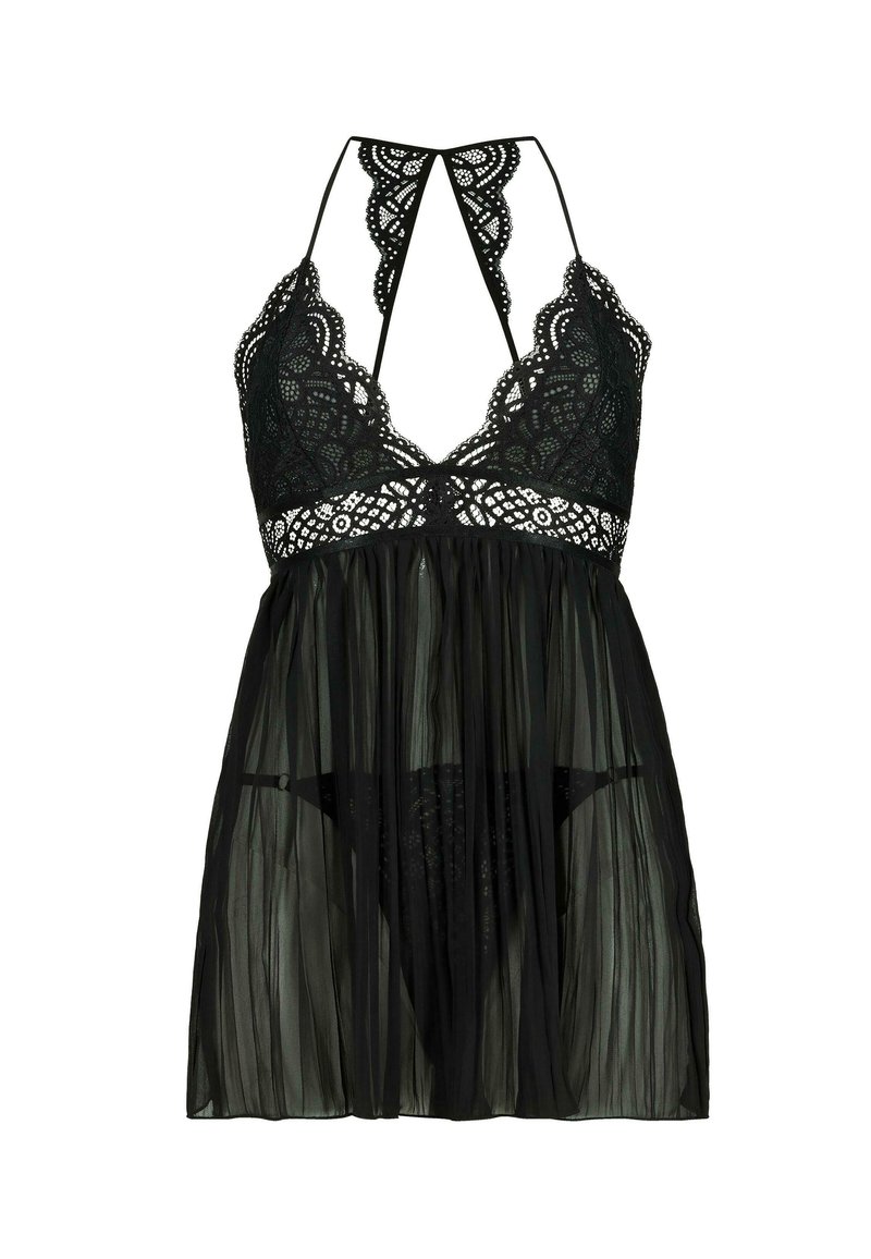 Damen Nachthemden | Hunkemöller BABYDOLL Nachthemd black/schwarz - AY53913 Damen Nachthemden | Hunkemöller BABYDOLL Nachthemd black/schwarz - AY53913