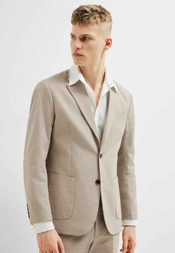 REGULAR FIT SEERSUCKER - Suit jacket - pure cashmere3