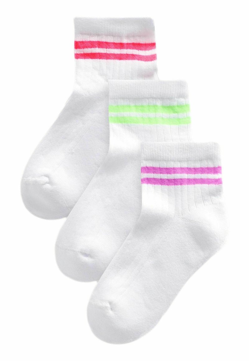 Next RICH CUSHIONED  3 PACK  - Sokid - white with fluorescent stripe