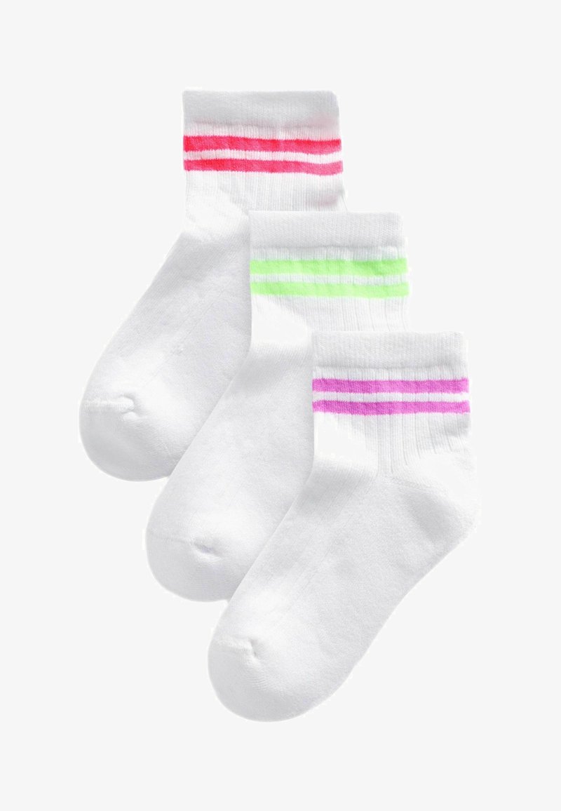 Next RICH CUSHIONED 3 PACK - Sokid - white with fluorescent stripe