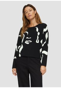 s.Oliver BLACK LABEL MIT FLEDERMAUSÄRMELN - Jumper - schwarz